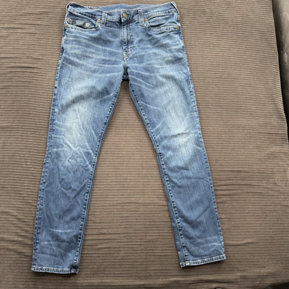 True Religion Jeans Men 36/31 (Measured 34/31) Blue Geno Relaxed Slim‎ Designer.